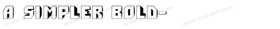 a_Simpler Bold字体转换